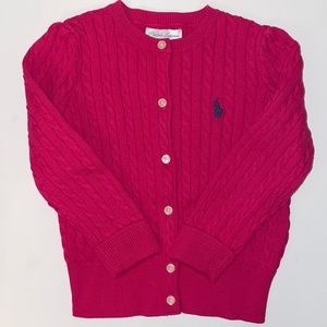 Ralph Lauren Mini-Cable Cotton Cardigan NWT